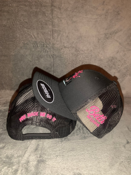“PINK MADE ME DO IT” Black Cap