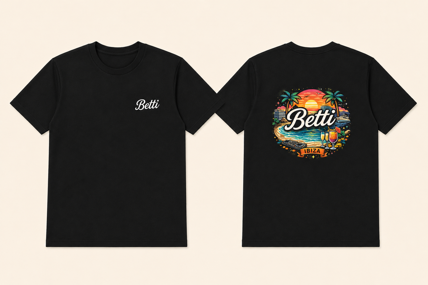 Betti “IBIZA” Black T-Shirt