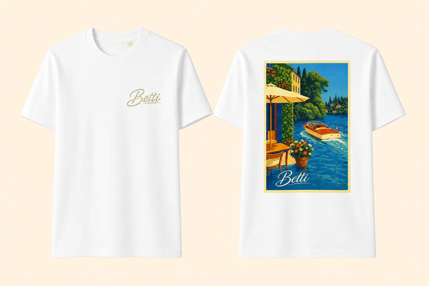 Betti “Italy Lake Como” White T-shirt